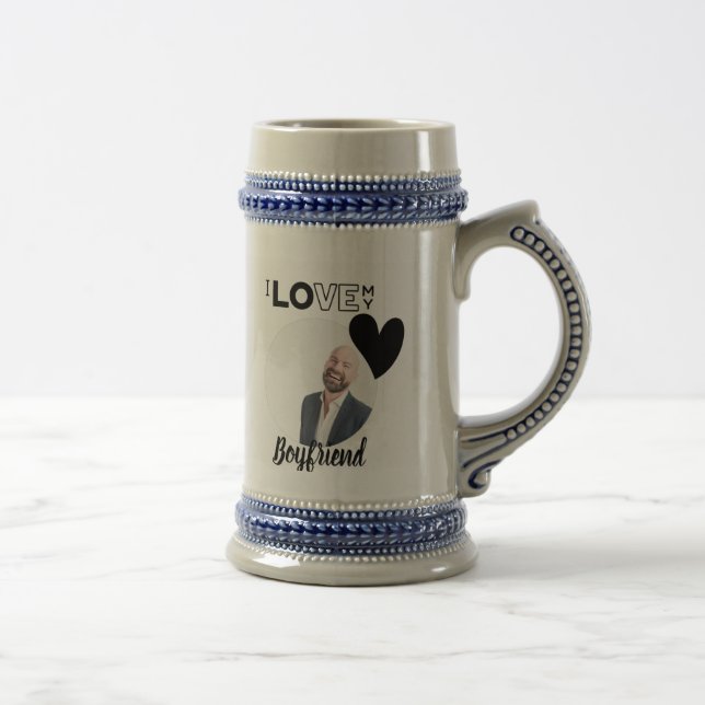 Ich Liebe mein BOYFRIEND Ehemann VATER Großvater B Bierglas (Rechts)