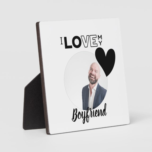 Ich Liebe mein BOYFRIEND Ehemann VATER Großvater B Fotoplatte (Vorderseite)