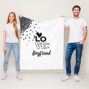 Ich Liebe mein BOYFRIEND - Moderne personalisierte Fleecedecke