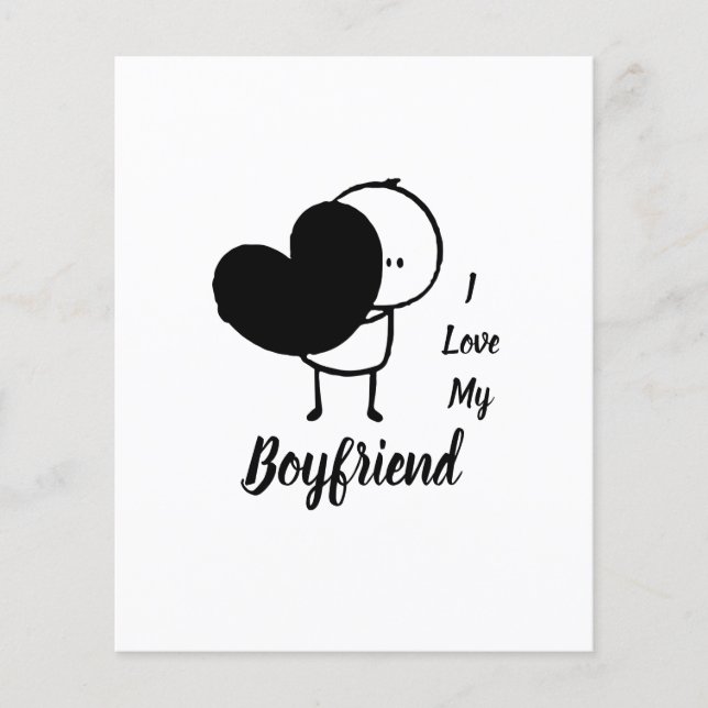 Ich Liebe mein BOYFRIEND - Moderne personalisierte Flyer (Vorne)