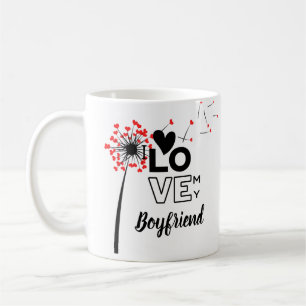 Ich Liebe mein BOYFRIEND - Moderne personalisierte Kaffeetasse