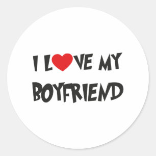 ICH LIEBE MEIN BOYFRIEND RUNDER AUFKLEBER