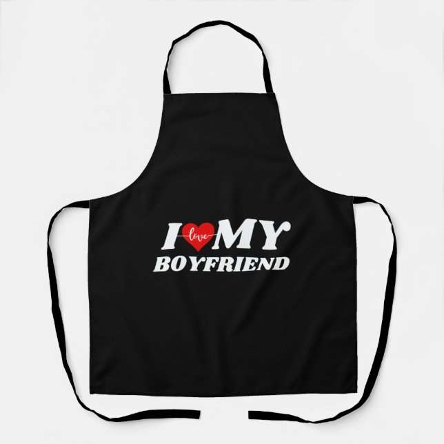 ICH LIEBE MEIN BOYFRIEND SCHÜRZE (Vorderseite)