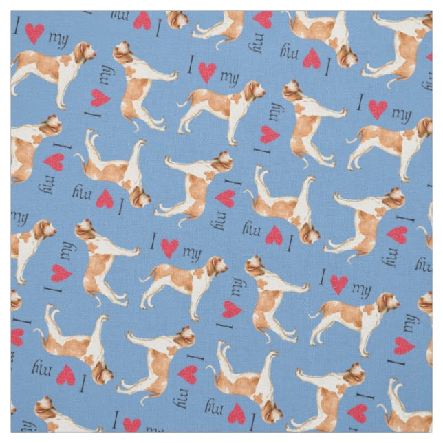 Ich Liebe mein Bracco Italiano Stoff (Muster)