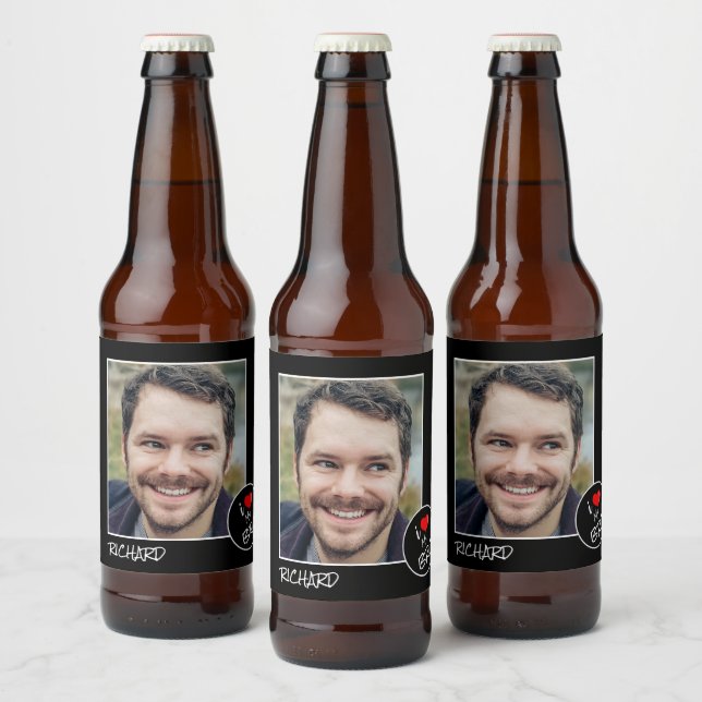 Ich Liebe mein Bro, benutzerdefiniertes Foto - Per Bierflaschenetikett (Flaschen)
