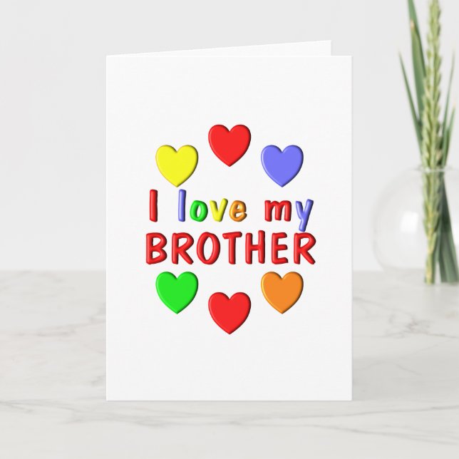 Ich Liebe mein Bruder Karte (Vorderseite)