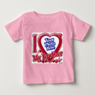Ich Liebe Mein Bruder rotes Herz - Foto Baby T-shirt