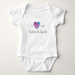 Ich Liebe Mein Bubbe und Zayde Baby Bodysuit Strampler