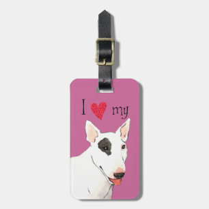 Ich Liebe mein Bull Terrier Gepäckanhänger