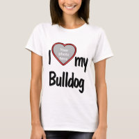 Ich Liebe mein Bulldog - Foto im Roten Herzen