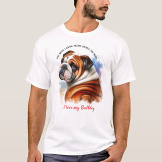 Ich Liebe mein Bulldog-T - Shirt