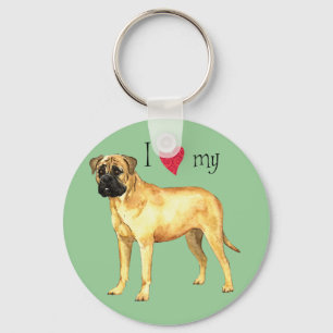 Ich Liebe mein Bullmastiff Schlüsselanhänger