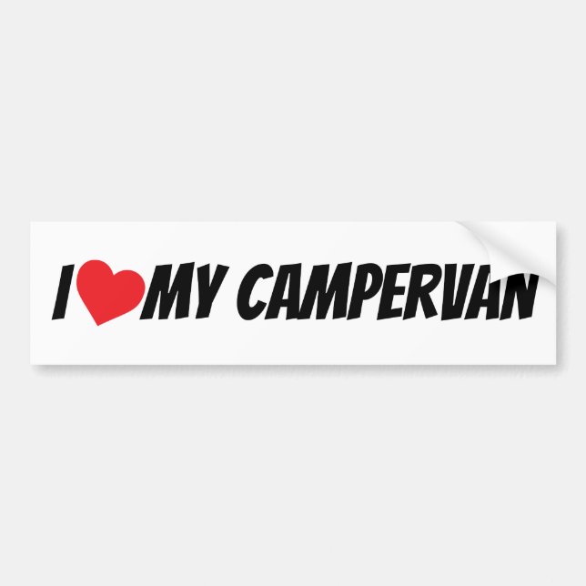 Ich Liebe Mein Campervan Big Red Liebe Herz Autoaufkleber (Vorne)