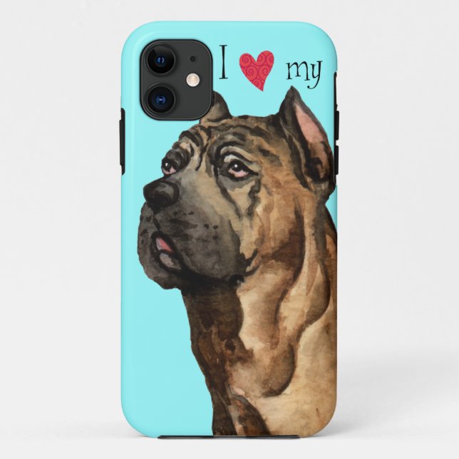 Ich Liebe mein Cane Corso Case-Mate iPhone Hülle (Rückseite)