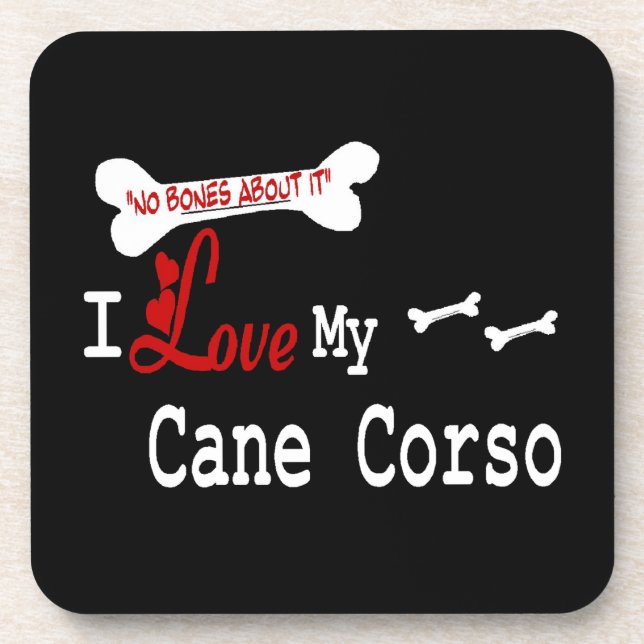 Ich Liebe mein Cane Corso Getränkeuntersetzer (Vorderseite)