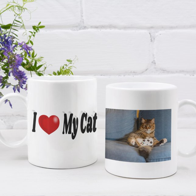 Ich Liebe mein Cat-Foto Kaffeetasse (Von Creator hochgeladen)