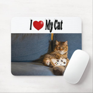 Ich Liebe mein Cat-Foto Mousepad