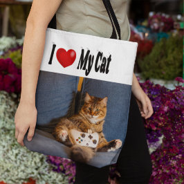 Ich Liebe mein Cat-Foto Tasche