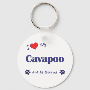 Ich Liebe mein Cavapoo (Männerhund) Schlüsselanhänger