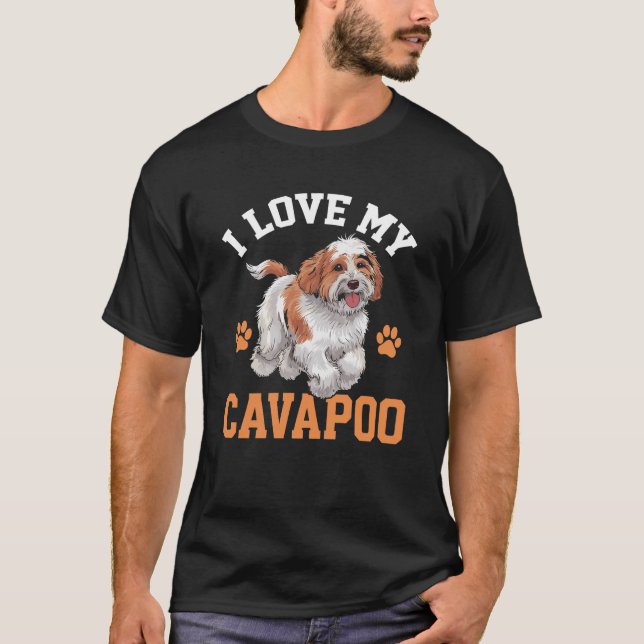 Ich Liebe mein Cavapoo T-Shirt (Vorderseite)