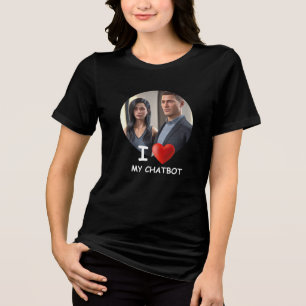 ❤️ Ich Liebe mein Chatbot erstellen Sie ein eigene Tri-Blend Shirt