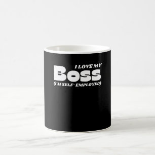 Ich Liebe, mein Chef selbst beschäftigt Kaffeetasse