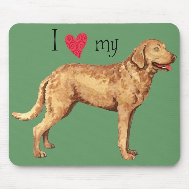 Ich Liebe mein Chesapeake Bay Retriever Mousepad (Vorne)