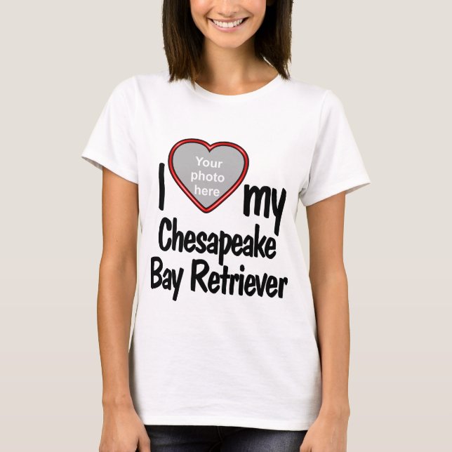 Ich Liebe mein Chesapeake Bay Retriever Red Heart  T-Shirt (Vorderseite)