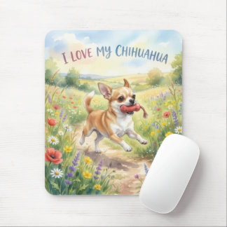 Ich liebe mein Chihuahua-Mauspad Mousepad