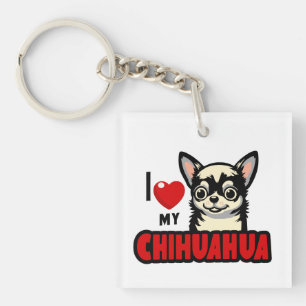 Ich Liebe mein Chihuahua Schlüsselanhänger