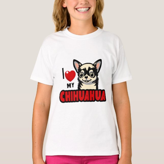 Ich Liebe mein Chihuahua T-Shirt (Vorderseite)