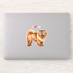 Ich Liebe mein Chow Chow Vinyl Sticker