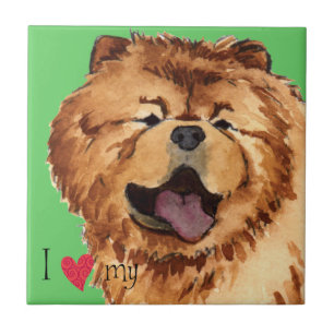 Ich Liebe mein Chow Fliese
