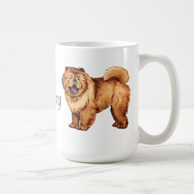 Ich Liebe mein Chow Kaffeetasse (Rechts)