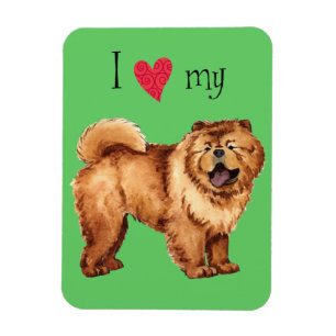 Ich Liebe mein Chow Magnet