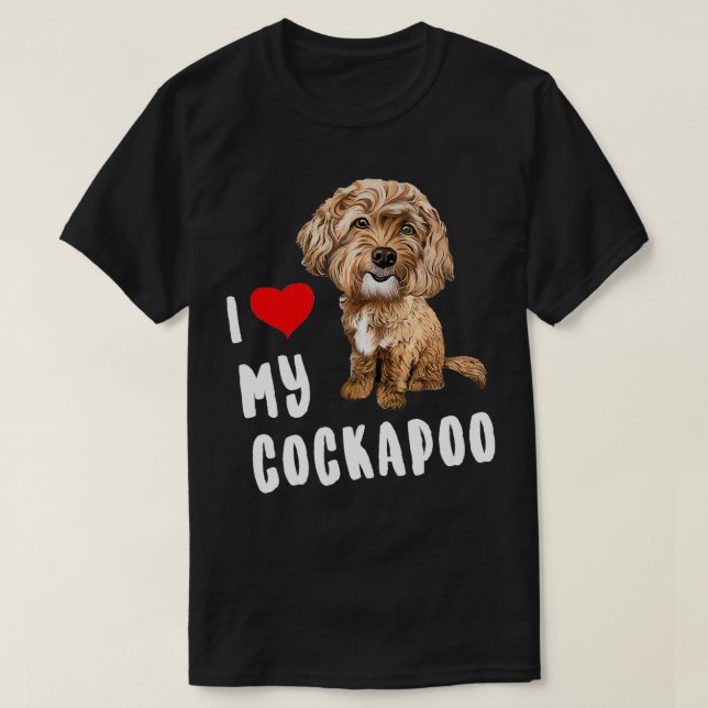 Ich Liebe mein Cockapoo Design Perfekt Witziger Ni T-Shirt (Design vorne)