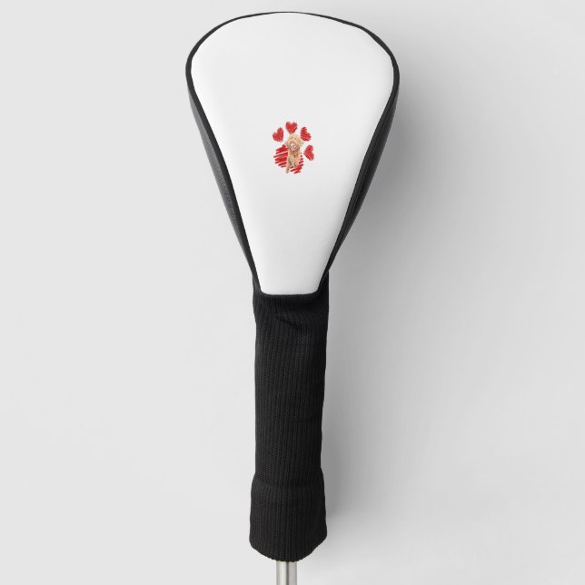 Ich Liebe mein Cockapoo-Hundepflaster mit HerzVale Golf Headcover (Vorderseite)