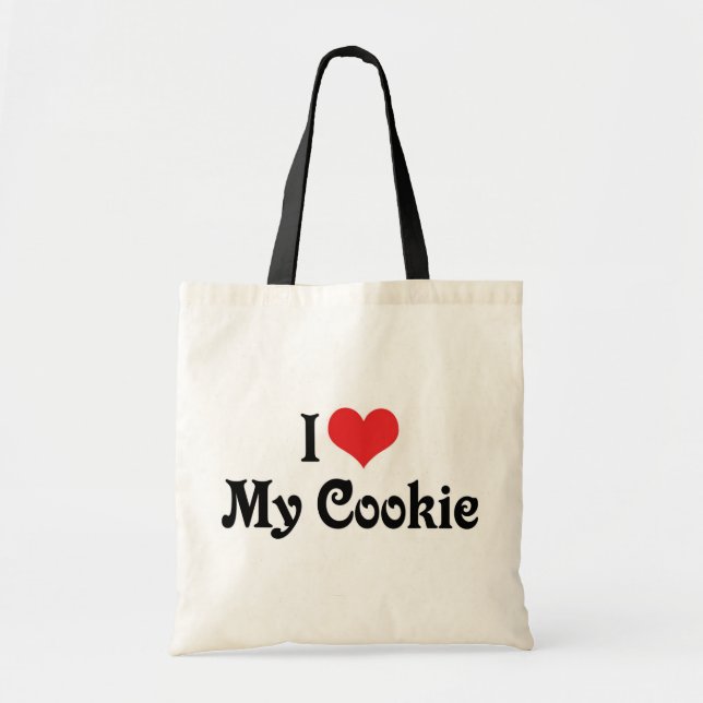 Ich Liebe mein Cookie Tragetasche (Vorne)