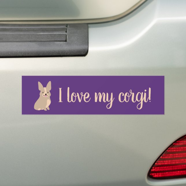 "Ich Liebe mein Corgi!" Autoaufkleber (Auf Auto)