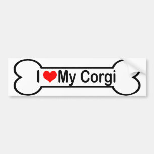 Ich Liebe mein Corgi Autoaufkleber