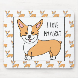 Ich Liebe mein Corgi, Cartoon Corgis Mousepad