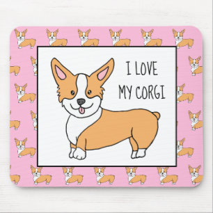 Ich Liebe mein Corgi, Cartoon Corgis Mousepad