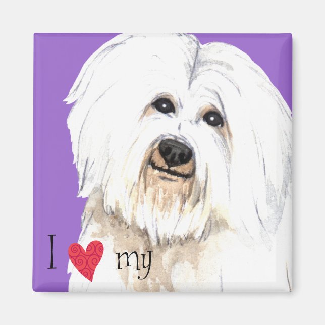 Ich Liebe mein Coton de Tulear Magnet (Vorne)