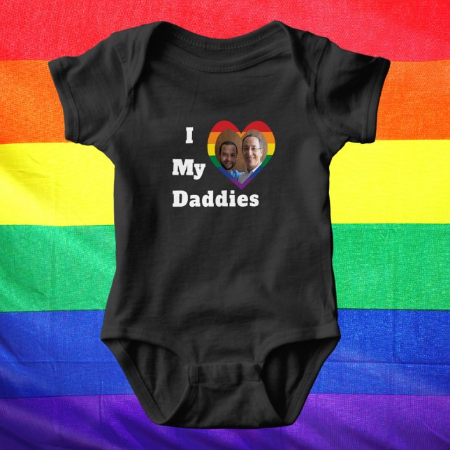 Ich Liebe Mein Daddies Gay Pride LGBTQ Benutzerdef Baby Strampler (Von Creator hochgeladen)