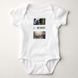 ICH LIEBE MEIN DADDY BABY SCHLIESSEN CUSTOM-FOTO BABY STRAMPLER