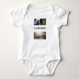 ICH LIEBE MEIN DADDY BABY SCHLIESSEN CUSTOM-FOTO BABY STRAMPLER