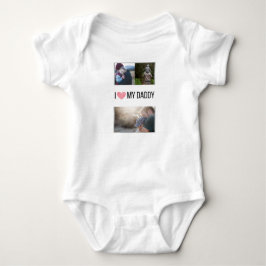 ICH LIEBE MEIN DADDY BABY SCHLIESSEN CUSTOM-FOTO BABY STRAMPLER