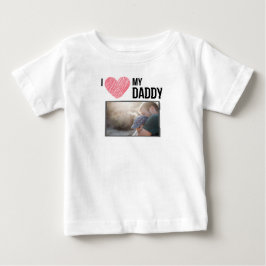 ICH LIEBE MEIN DADDY BABY SCHLIESSEN CUSTOM-FOTO BABY T-SHIRT