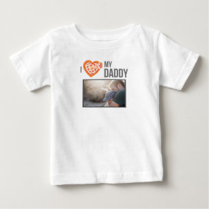 ICH LIEBE MEIN DADDY BABY SCHLIESSEN CUSTOM-FOTO BABY T-SHIRT