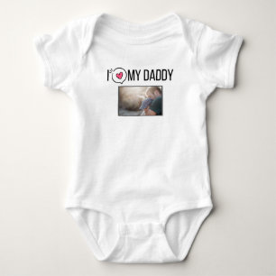 ICH LIEBE MEIN DADDY BABY SCHLIESSEN CUSTOM-FOTO STRAMPLER